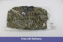 Scotch & Soda Women's Fine Knit Cardigan With Leopard Pattern, XS