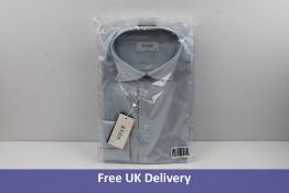 Eton Men's Fine Twill Slim Fit Shirt, Blue Striped, Size 41/16