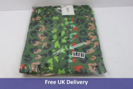 Essential Antwerp Women's Long Dress,Green Multi Colored Camo, UK 10