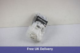 Three Pairs of Feetures High Performance Cushion No Show Socks, White, Size 8/11