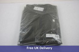 Two G Star Raw Men's Canyon Ribbed Half Zip Top, Asfalt Black, Size XS