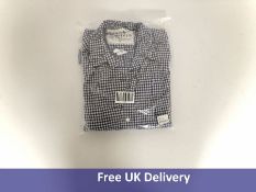 Frank & Eileen Women's Barry Woven Button Up Shirt, Blue and White Checked, Size S