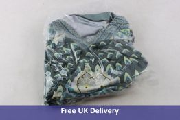 Bianca Summer Dress, Green Print Size UK 10