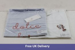 Two Juvia Women's T-Shirts, to Include 1 x Sky and 1x White, Size S