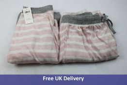 Splendid Women's PJ Set, Pink and White, Size S