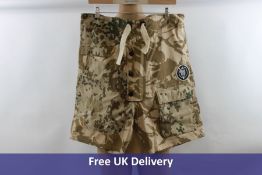 Loewe Men's Camo Patchwork Bermuda Shorts, XXXL