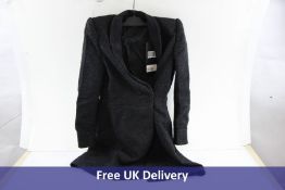 The Kooples Women's All Black Tweed Jacket, Black, UK Size 6