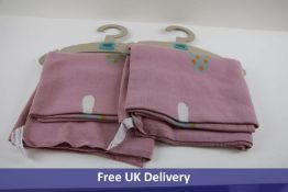 Two Pink No More Baby Knitted Blanket, Smile Pink