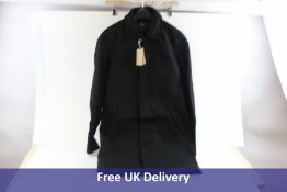 A.P.C. Pete Wool Mac Jacket, Black, Size S