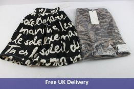 Two Juvia Women's Short Skirts, to Include 1x Taupe and 1x Black, Size S