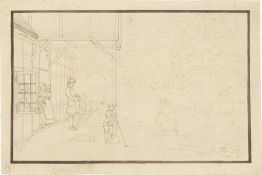 Philipp Otto Runge (?). Family gathering in front of the house.
