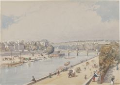 Théodore Gudin. View of the Seine. 1839