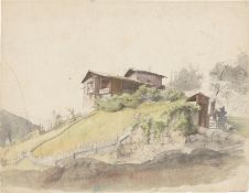 Otto Speckter. ”Alm” / ”Studien zu Anna Peters und Muttche Lunck”. Circa 1856 / 1853
