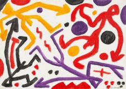 A.R. Penck. ”Moderner Krieg bunt A“. 1970s