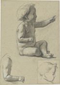Anselm Feuerbach. Study of a Child for the painting 
