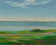 Wilhelm Trübner. ”Aussichtsplatz am Starnberger See mit Boskett”. 1912