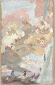 Osmar Schindler. Study of Tiepolo's ceiling fresco in the Würzburg Residenz.