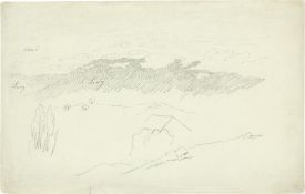 Caspar David Friedrich. ”Wolkenstudie in bergiger Landschaft”. Circa 1803