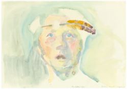 Maria Lassnig. ”Denkerin” (Selbstbildnis). 1981