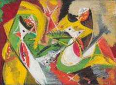 Ernst Wilhelm Nay. ”Zwei Frauen (gelb grün)”. 1946