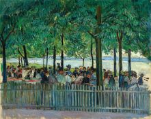 Theo von Brockhusen. Outdoor restaurant at Baumgartenbrück. Circa 1910