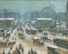 Paul Hoeniger. Potsdamer Platz in Berlin in the Winter. 1915