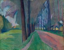 Franz Nölken. ”Pappelallee in Borgeln”. Circa 1915/16