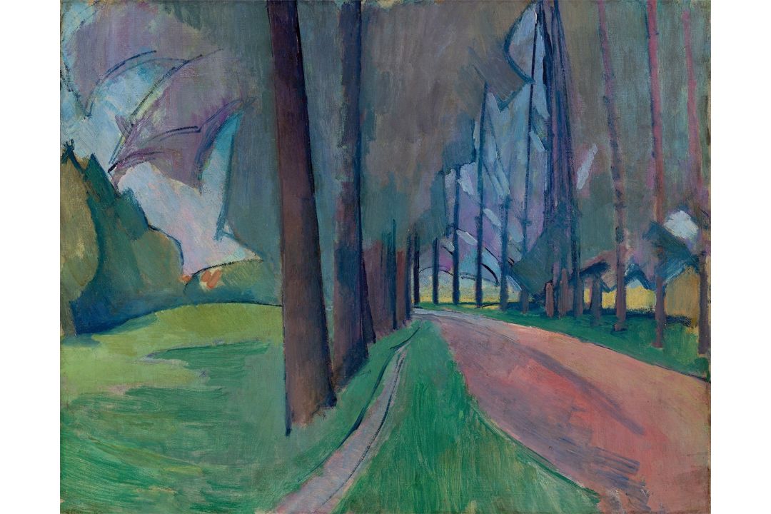 Franz Nölken. „Pappelallee in Borgeln“. Um 1915/16