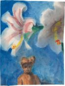 Emil Nolde. ”Weisse Amaryllis und China-Figur”.