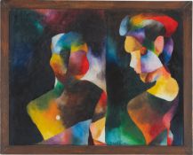 Curt Ehrhardt. Untitled (two heads). Circa 1921