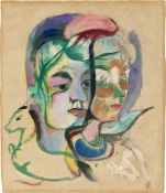 Heinrich Campendonk. ”Zwei Kinderköpfe”. Circa 1915