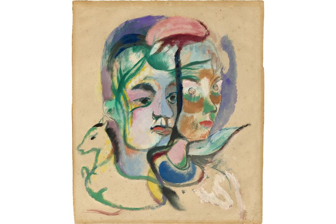 Heinrich Campendonk. „Zwei Kinderköpfe“. Um 1915