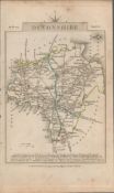 John Carys 1791 Rare 230 Yrs Old Copper Engraved Map Devonshire & Dorsetshire.