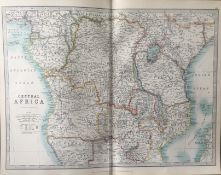 Africa Central Portuguese British German French Belgium Territories Antique Map.