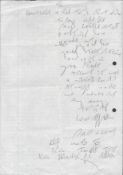 Handwritten Double Sided A4 Size Prison Letter By Reggie Kray.