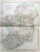 Ireland Leinster Munster Connaught Ulster Large Antique Map.