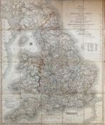 Cary's 1834 Reduction Large Map of England and Wales with Scotland.