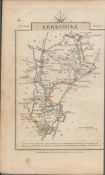 John Carys 1791 Rare 230 Yrs Old Engraved Map Bedfordshire & Berkshire.