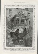 Convent Sacred Heart Dublin Queens Visit 1900 Antique Print.