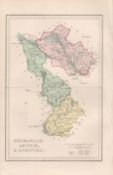 Antique Engraving 1850s Map Fermanagh & Letrim Mr & Mrs S.C. Hall Ireland Its Scenery
