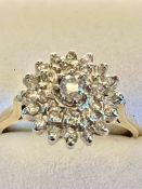 Exceptional Diamond Dress / Cocktail Ring 9Ct Gold - Impressive 0.30Ct Diamond Weight