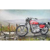 Norton P11 Scrambler Iconic British Motorbike Metal Wall Art