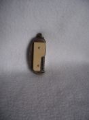 Antique Novelty Pen Knife Form Vesta Case - Brass & Ivorine - Circa 1890'S