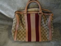 Gucci Monogram Gg Boston Bag