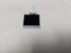 Silver Channel Set Wedding/Eternity Ring With Cz Stones Size N. RRP £179 34/233