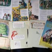 Collection of Over 50 Vintage Guinness Prints & Calendar Pages.