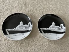2X Queen Elizabeth 2 Plates