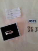Silver Stone Set Twist Style Wedding/Dress Ring With High Quality Cz Stones. RRP £89 0023/383