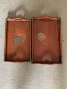 Pair of Antique Teak Trays, Shanghai 1930’S
