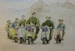 Mods Scooter Trip Vespa's & Lambretta's Nostalgic 1960'S Metal Wall Art